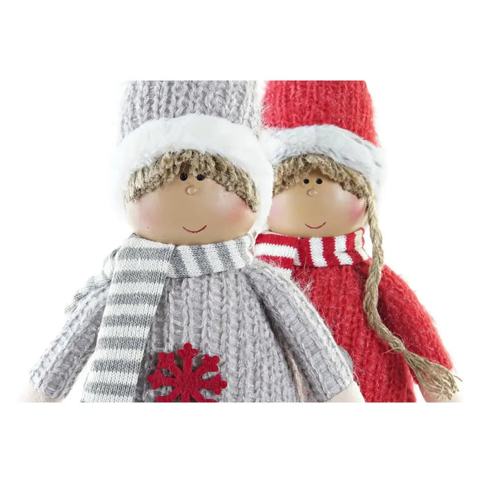 Decorative Figure DKD Home Decor Christmas Doll Polyester (17 x 9 x 79 cm) (2 Units) - Декорация и Осветление<<<Дом