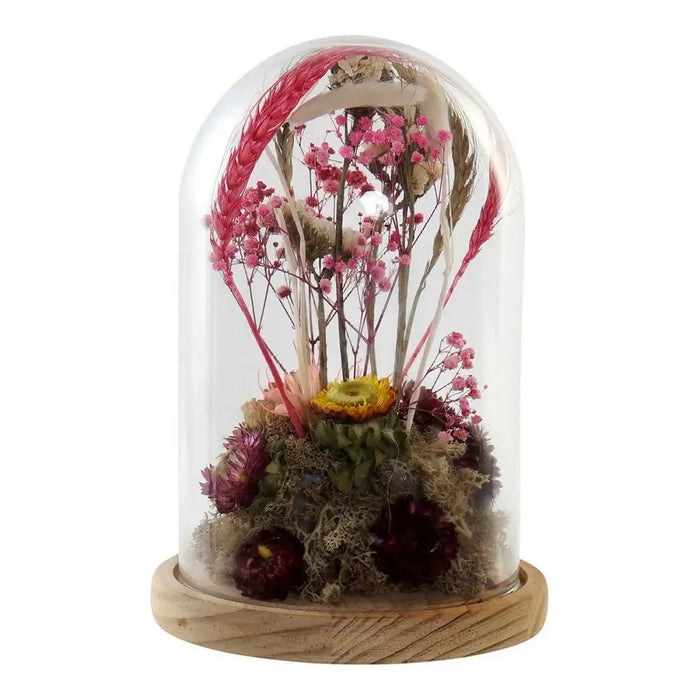 Decorative Figure DKD Home Decor Crystal Flowers MDF Wood (17 x 17 x 26 cm) - Декорация и Осветление<<<Дом