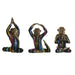Decorative Figure DKD Home Decor Golden Resin Multicolour Monkey Modern (19 x 12 x 24,5 cm) (3 Units) - Декорация и