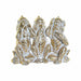Decorative Figure DKD Home Decor Golden Tropical Monkeys Stripped 21 x 11 x 16,2 cm - Декорация и Осветление<<<Дом