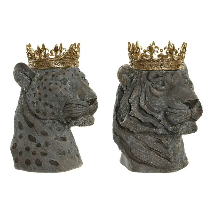 Decorative Figure DKD Home Decor Grey Golden Colonial Animal 27,5 x 23,5 x 33 cm (2 Units) - Декорация и