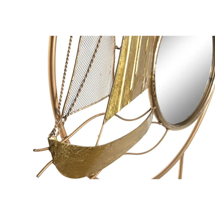 Decorative Figure DKD Home Decor Mirror Golden Metal Mediterranean (53 x 9 x 67 cm) - Декорация и Осветление<<<Дом