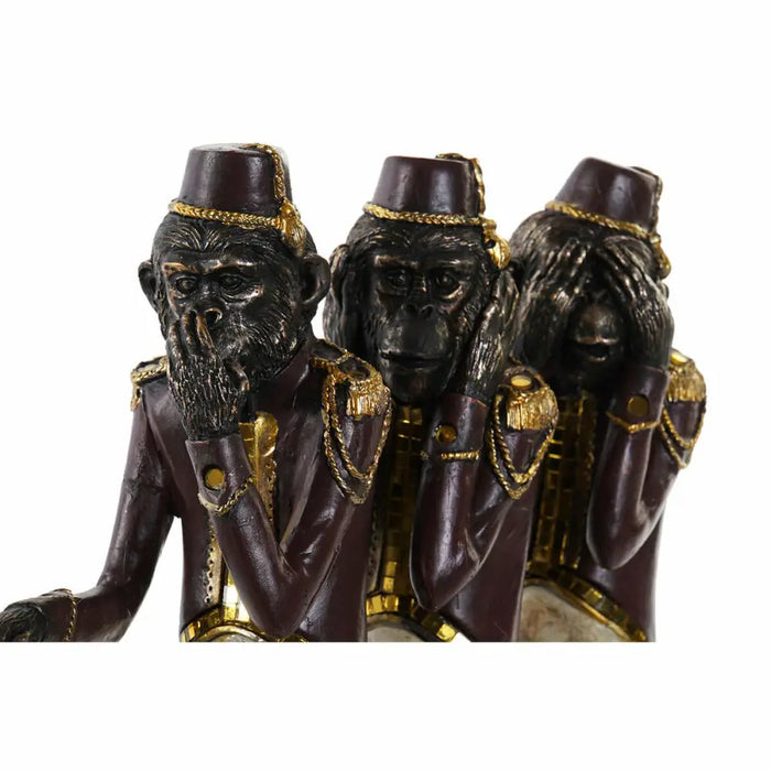 Decorative Figure DKD Home Decor Monkey Tricycle Black Golden Metal Resin Colonial (40 x 9 x 31 cm) - Декорация и