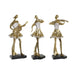 Decorative Figure DKD Home Decor Music 20 x 12 x 41,5 cm Ballerina Golden Romantic (3 Units) - Декорация и