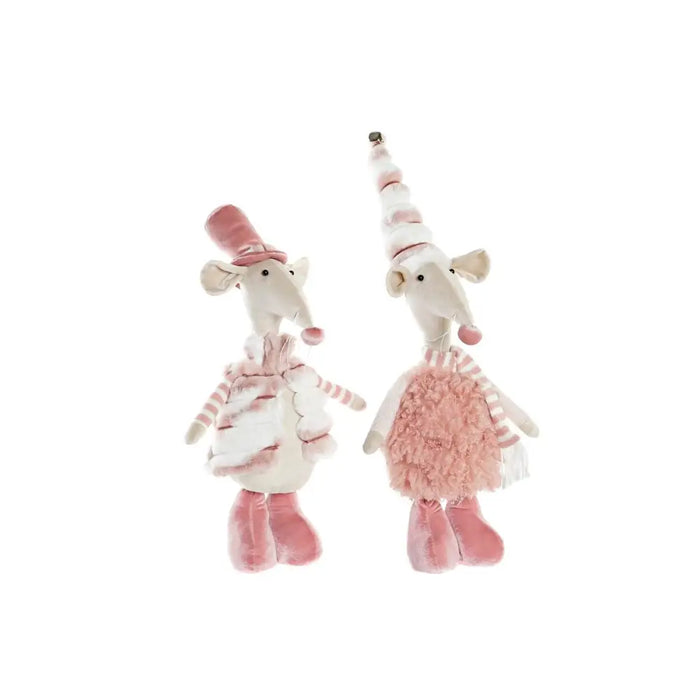 Decorative Figure DKD Home Decor Pink Mouse 16 x 11 x 55 cm (2 Units) - Декорация и Осветление<<<Дом