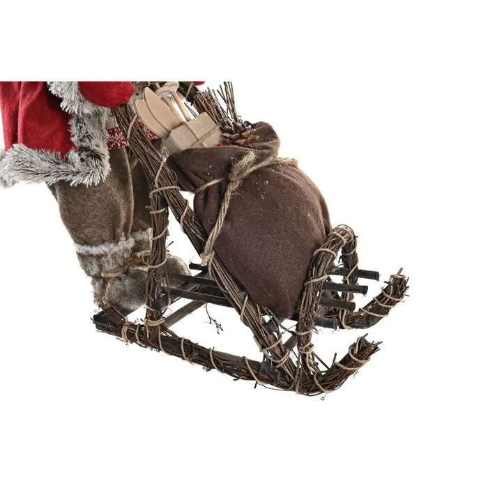Decorative Figure DKD Home Decor Red Grey Wood Father Christmas 42 x 22 x 48 cm - Декорация и Осветление<<<Дом