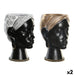 Decorative Figure DKD Home Decor Silver Golden Brown Resin Colonial African Woman (19,5 x 11 x 39,5 cm) (2 Units)