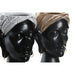Decorative Figure DKD Home Decor Silver Golden Brown Resin Colonial African Woman (19,5 x 11 x 39,5 cm) (2 Units)