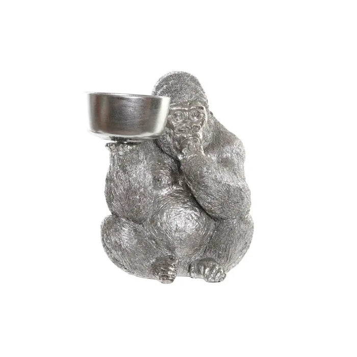Decorative Figure DKD Home Decor Silver Resin Gorilla (32 x 26,5 x 36 cm) - Декорация и Осветление<<<Дом