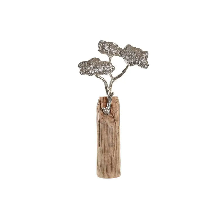 Decorative Figure DKD Home Decor Trunk Silver Tree Brown Aluminium Colonial Mango wood (26 x 11 x 51 cm) - Декорация и