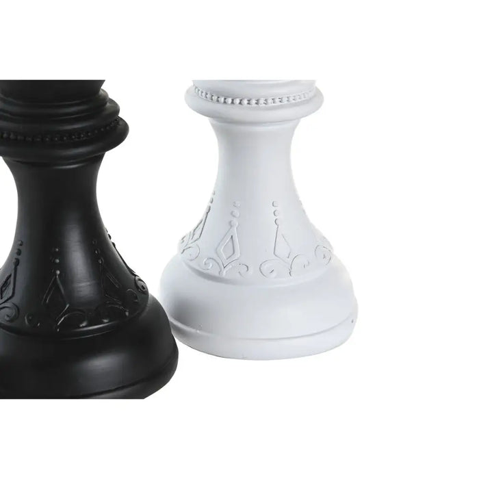 Decorative Figure DKD Home Decor White Black Chess Pieces 12 x 12 x 25,5 cm (4 Units) - Декорация и Осветление<<<Дом