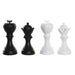 Decorative Figure DKD Home Decor White Black Chess Pieces 12 x 12 x 25,5 cm (4 Units) - Декорация и Осветление<<<Дом