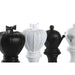 Decorative Figure DKD Home Decor White Black Chess Pieces 12 x 12 x 25,5 cm (4 Units) - Декорация и Осветление<<<Дом
