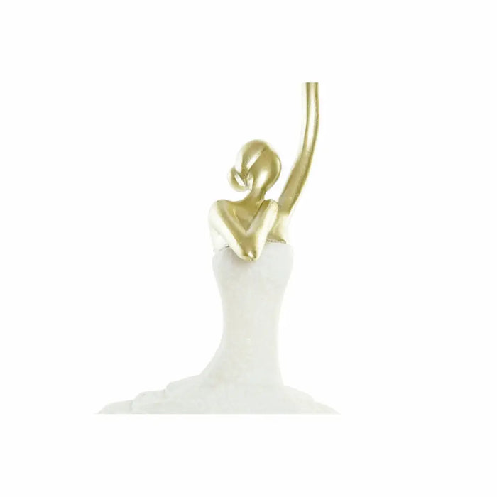 Decorative Figure DKD Home Decor White Golden Romantic Ballet Dancer 13,5 x 12,5 x 40 cm - Декорация и Осветление<<<Дом