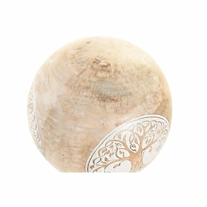 Decorative Figure DKD Home Decor White Natural Tree Owl Stripped 13 x 13 x 13 cm - Декорация и Осветление<<<Дом