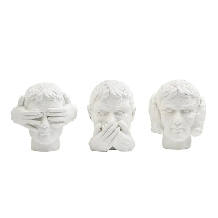 Decorative Figure DKD Home Decor White Neoclassical 14 x 11 x 14 cm (3 Units) - Декорация и Осветление<<<Дом