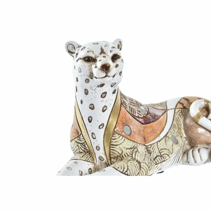 Decorative Figure DKD Home Decor White Orange Leopard Colonial 24 x 10 x 12 cm - Декорация и Осветление<<<Дом