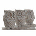 Decorative Figure DKD Home Decor White Owl Stripped 11 x 11 x 20 cm (3 Units) - Декорация и Осветление<<<Дом