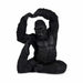Decorative Figure Gift Decor Black Gorilla Yoga 15,2 x 31,5 x 26,5 cm (3 Units) - Декорация и Осветление<<<Дом