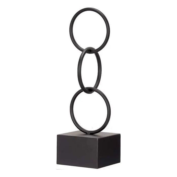 Decorative Figure Gift Decor Black Rings 12,5 x 40,5 x 12,5 cm - Декорация и Осветление<<<Дом Градина<<<BigBuy&&&Други