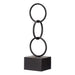 Decorative Figure Gift Decor Black Rings 12,5 x 40,5 x 12,5 cm - Декорация и Осветление<<<Дом Градина<<<BigBuy&&&Други
