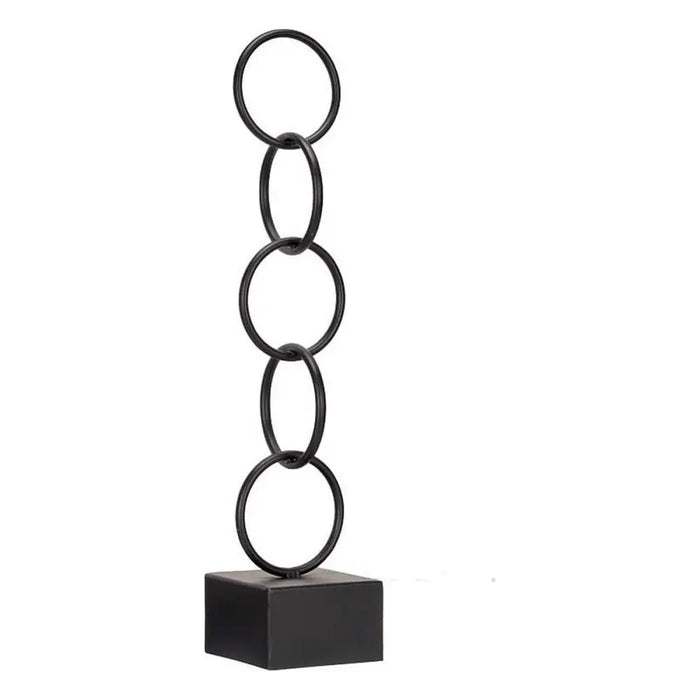 Decorative Figure Gift Decor Black Rings 12,5 x 60,5 x 12,5 cm - Декорация и Осветление<<<Дом Градина<<<BigBuy&&&Други