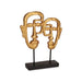 Decorative Figure Gift Decor Golden Face 27 x 32,5 x 10,5 cm (4 Units) - Декорация и Осветление<<<Дом
