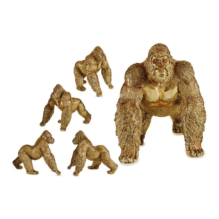 Decorative Figure Gift Decor Golden Gorilla 30 x 35 x 44 cm - Декорация и Осветление<<<Дом Градина<<<BigBuy&&&Други