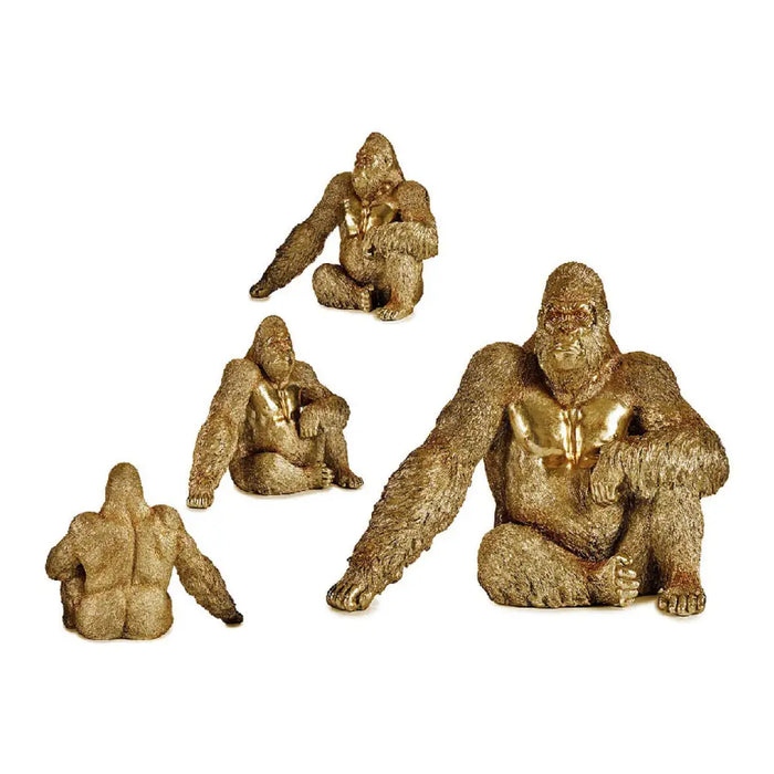 Decorative Figure Gift Decor Golden Gorilla 36 x 50 x 62 cm - Декорация и Осветление<<<Дом Градина<<<BigBuy&&&Други