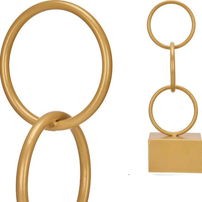 Decorative Figure Gift Decor Golden Rings 12,5 x 40,5 x 12,5 cm - Декорация и Осветление<<<Дом Градина<<<BigBuy&&&Други