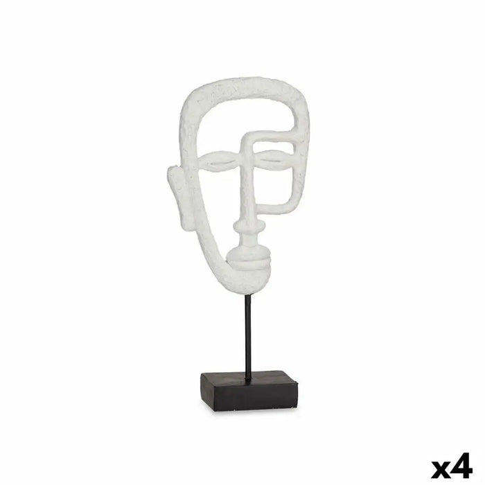 Decorative Figure Gift Decor White Face 19,5 x 38 x 10,5 cm (4 Units) - Декорация и Осветление<<<Дом