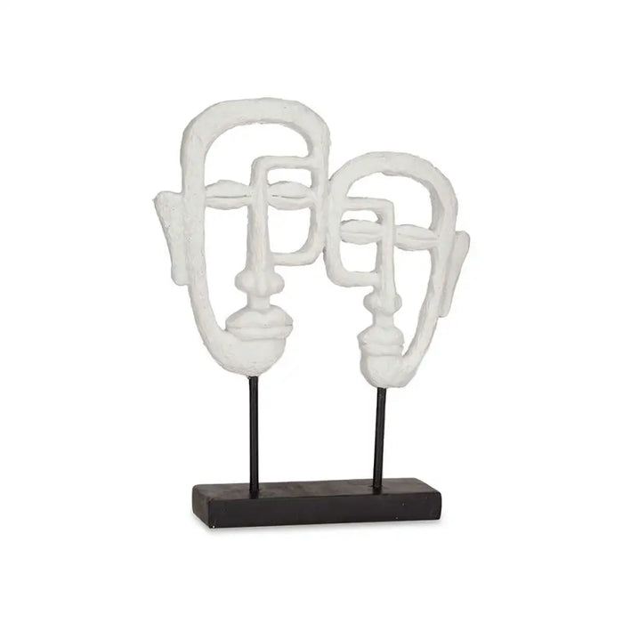Decorative Figure Gift Decor White Face 27 x 32,5 x 10,5 cm (4 Units) - Декорация и Осветление<<<Дом