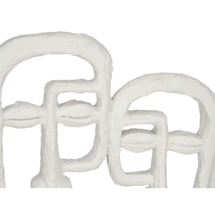 Decorative Figure Gift Decor White Face 27 x 32,5 x 10,5 cm (4 Units) - Декорация и Осветление<<<Дом