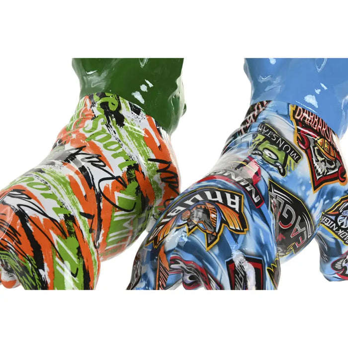Decorative Figure Home ESPRIT Blue Green Multicolour Dog (2 Units) - Декорация и Осветление<<<Дом