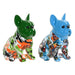 Decorative Figure Home ESPRIT Blue Green Multicolour Dog 9,5 X 13 X 16 CM (2 Units) - Декорация и Осветление<<<Дом