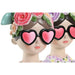 Decorative Figure Home ESPRIT Blue Pink Lady 14,5 X 10,5 X 20 CM (2 Units) - Декорация и Осветление<<<Дом