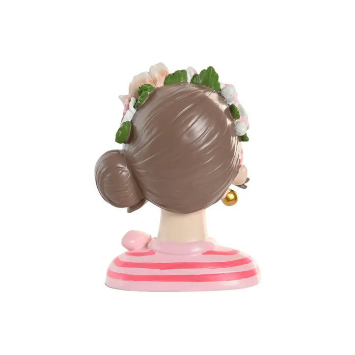 Decorative Figure Home ESPRIT Blue Pink Lady 14 x 10 x 20 cm (2 Units) - Декорация и Осветление<<<Дом