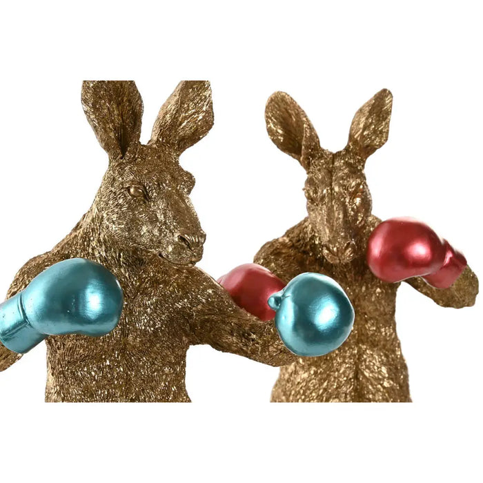 Decorative Figure Home ESPRIT Blue Red Golden Kangaroo 23 x 25 x 40,5 cm (2 Units) - Декорация и Осветление<<<Дом