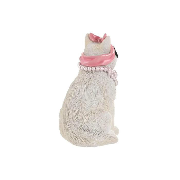 Decorative Figure Home ESPRIT Blue White Pink Cat 13,5 X 13 X 19,5 CM (2 Units) - Декорация и Осветление<<<Дом