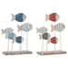 Decorative Figure Home ESPRIT Blue White Red Fish 17 x 6 x 25 cm (2 Units) - Декорация и Осветление<<<Дом