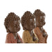 Decorative Figure Home ESPRIT Brown Orange Coral Lime Resin Buddha Oriental 9 x 9 x 21 cm (3 Units) - Декорация и