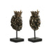Decorative Figure Home ESPRIT Dark brown Lion Crown 21 x 18 x 44 cm (2 Units) - Декорация и Осветление<<<Дом