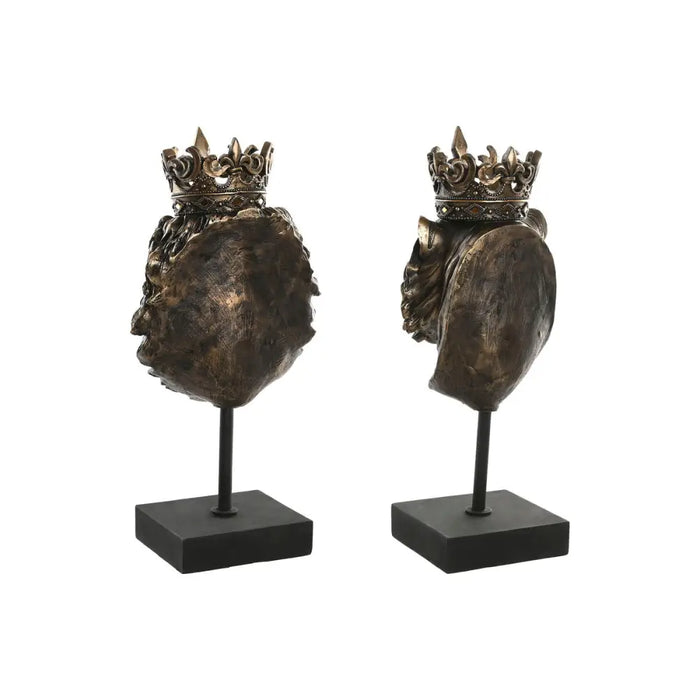 Decorative Figure Home ESPRIT Dark brown Lion Crown 21 x 18 x 44 cm (2 Units) - Декорация и Осветление<<<Дом