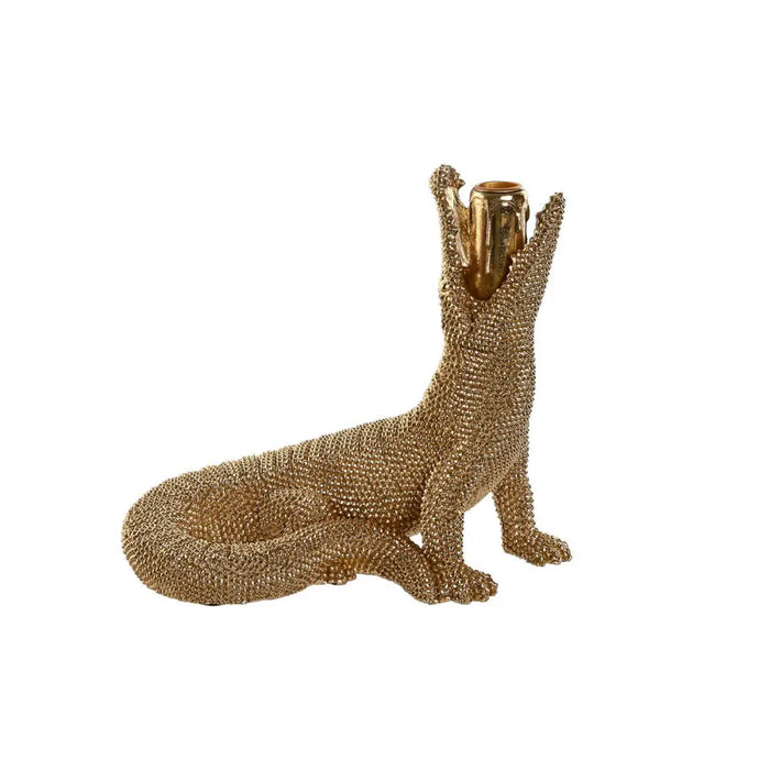 Decorative Figure Home ESPRIT Golden Crocodile 26,5 x 18 x 23,5 cm - Декорация и Осветление<<<Дом
