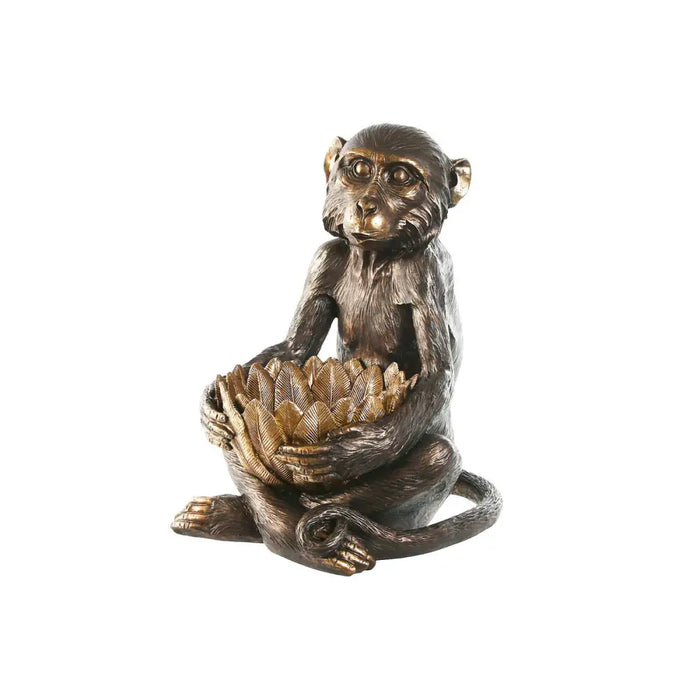 Decorative Figure Home ESPRIT Golden Dark brown Monkey 40 x 37 x 50 cm - Декорация и Осветление<<<Дом