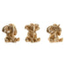 Decorative Figure Home ESPRIT Golden Elephant 13 x 12 x 14 cm (3 Units) - Други артикули за декорация<<<Декорация и