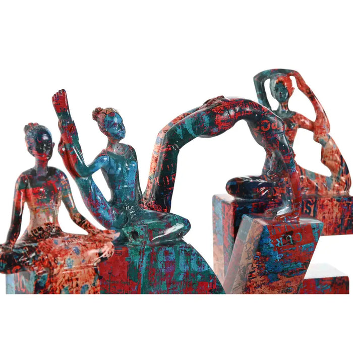 Decorative Figure Home ESPRIT LOVE Multicolour Resin Yoga 12,5 x 5 x 22 cm (4 Pieces) - Декорация и Осветление<<<Дом