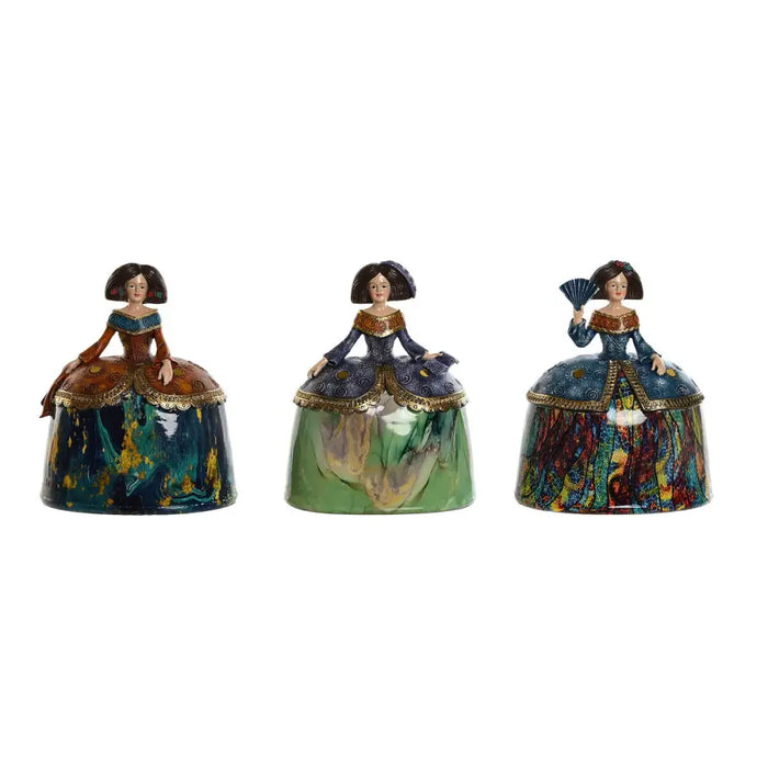 Decorative Figure Home ESPRIT Multicolour Romantic 21,5 x 15,5 x 25,5 cm (3 Units) - Декорация и Осветление<<<Дом