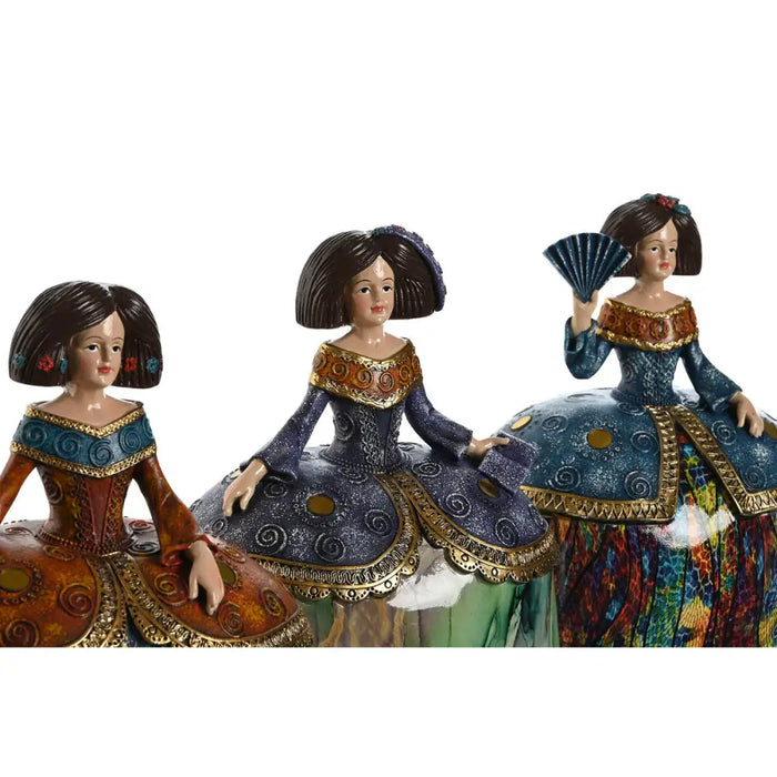 Decorative Figure Home ESPRIT Multicolour Romantic 21,5 x 15,5 x 25,5 cm (3 Units) - Декорация и Осветление<<<Дом