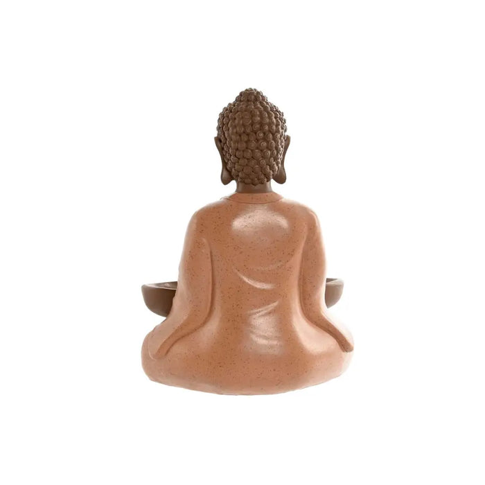 Decorative Figure Home ESPRIT Orange Coral Lime Resin Buddha Oriental 19,5 x 16 x 25,5 cm (3 Units) - Декорация и